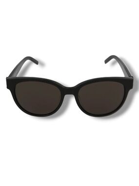YSL Yves Saint Laurent 55mm Black Round Sunglasses Shades NWT Case & Cloth